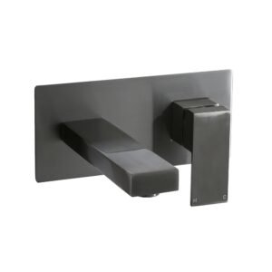 Wastafelmengkraan Muurbevestigd Modern Gunmetal Grey | Orno