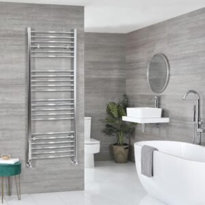 Handdoekradiator Gebogen Chroom | Kies de Afmeting | Kent