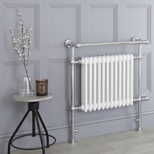 Elektrische Handdoekradiator Klassiek Wit H.93cm Inl. Standaard Verwarmingselement | Keuze Afmeting | Elizabeth